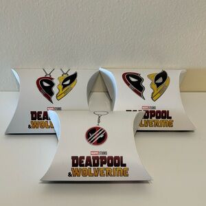 Marvel Deadpool & Wolverine Friendship Bracelets, Enamel Pin Set, Keychain Promo